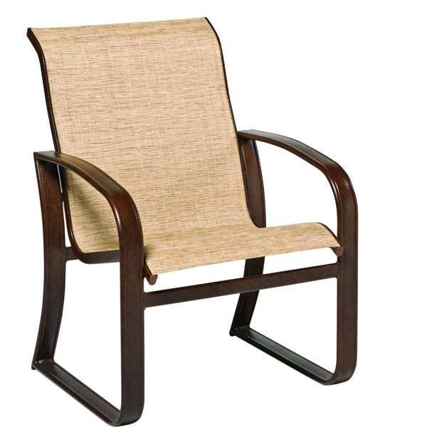 Cayman Isle Sling Aluminum Low Back Dining Chair by Woodard - Image 2